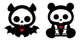 黑色小动物骷髅样式PNG图标