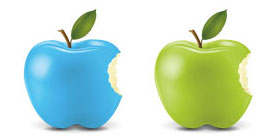 彩色苹果PNG图标