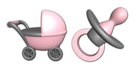 3D婴儿用品PNG图标