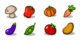 卡通蔬菜PNG图标