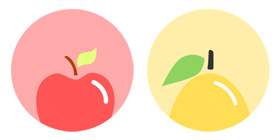 10种圆形水果PNG图标