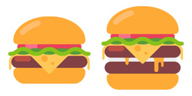 3个汉堡包免抠元素PNG图标
